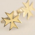 GEMELOS CRUZ DE MALTA ORO AMARILLO