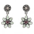 PENDIENTES RAIVE BOTON FLOR GRANATE