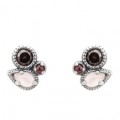 PENDIENTES RAIVE BOTON OJO DE GATO ROSA