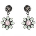 PENDIENTES RAIVE BOTON FLOR CALCEDONIA