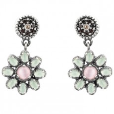 PENDIENTES RAIVE BOTON FLOR CALCEDONIA