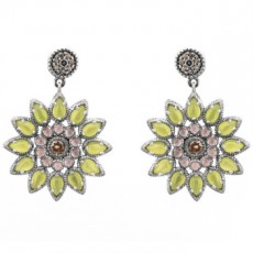 PENDIENTES RAIVE SOL BOTON VERDE