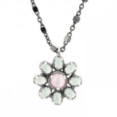 COLGANTE RAIVE BOTON FLOR CALCEDONIA