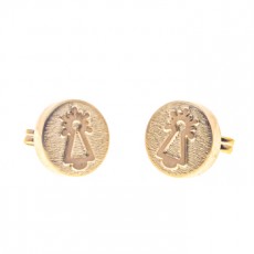 PENDIENTE VIRGEN ORO BOTON