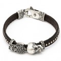 PULSERA RAIVE CALAVERA DOBLE ESPINELA