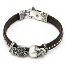 PULSERA RAIVE CALAVERA DOBLE ESPINELA