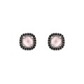 PENDIENTES RAIVE BOTTON CUADRADO ROSA