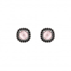 PENDIENTES RAIVE BOTTON CUADRADO ROSA