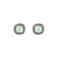 PENDIENTES RAIVE BOTTON CUADRADO AGUA