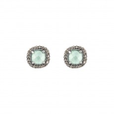 PENDIENTES RAIVE BOTTON CUADRADO AGUA
