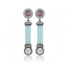 PENDIENTES SUNFIELD PILAR AZUL