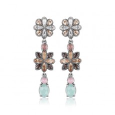 PENDIENTES SUNFIELD DOBLE FLOR