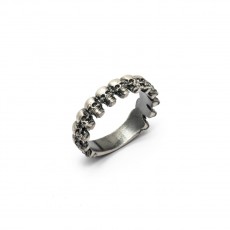 ANILLO RAIVE PLATA CALAVERAS PEQUE&Ntilde;AS