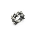 ANILLO RAIVE PLATA CALAVERAS GRANDES