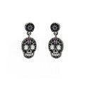 PENDIENTES RAIVE CALAVERA COLGADA NEGRA