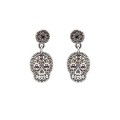 PENDIENTES RAIVE CALAVERA COLGADA MARRON