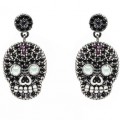PENDIENTES RAIVE CALAVERA COLGADA L BLACK