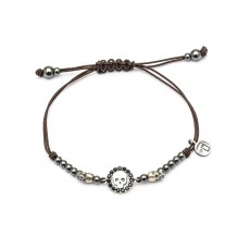 PULSERA RAIVE MACRAME HEMATITES