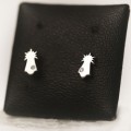 PENDIENTES BEBE VIRGEN CON DIAMANTE BLANCO