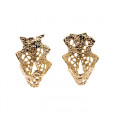 PENDIENTES CROCHET ORO