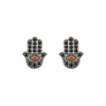 PENDIENTE RAIVE BOTON FATIMA BLACK