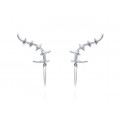 PENDIENTES VERTEBRAL MINI PLATA