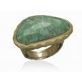 ANILLO FLAT CON AMAZONITA VERDE