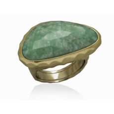 ANILLO FLAT CON AMAZONITA VERDE