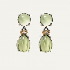 PENDIENTES SUNFIELD LAGRIMA VERDE