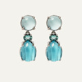 PENDIENTES SUNFIELD LAGRIMA AZUL