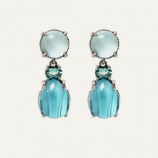 PENDIENTES SUNFIELD LAGRIMA AZUL