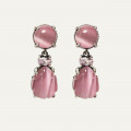 PENDIENTES SUNFIELD LAGRIMA ROSA