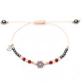 PULSERA ARIVE MACRAME FLOR PEQ ROSA