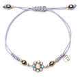 PULSERA RAIVE MACRAME FLOR MORADA