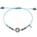 PULSERA RAIVE MACRAME FLOR AZUL