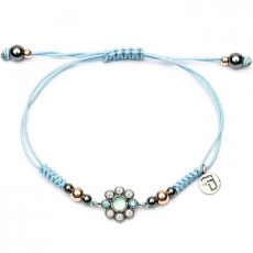 PULSERA RAIVE MACRAME FLOR AZUL