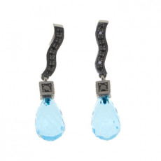 PENDIENTES TOPACIO AZUL
